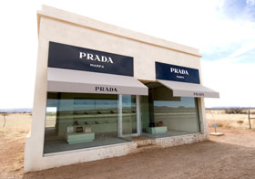 The Prada display near Valentine.