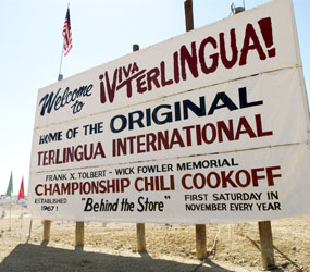 Chili Cookoff sign.