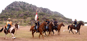 A historic reenactment at the Fort Davis National Historic Site.