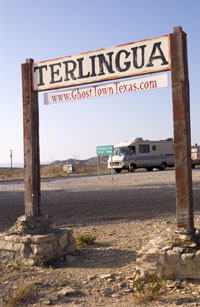 Sign for Terlingua.